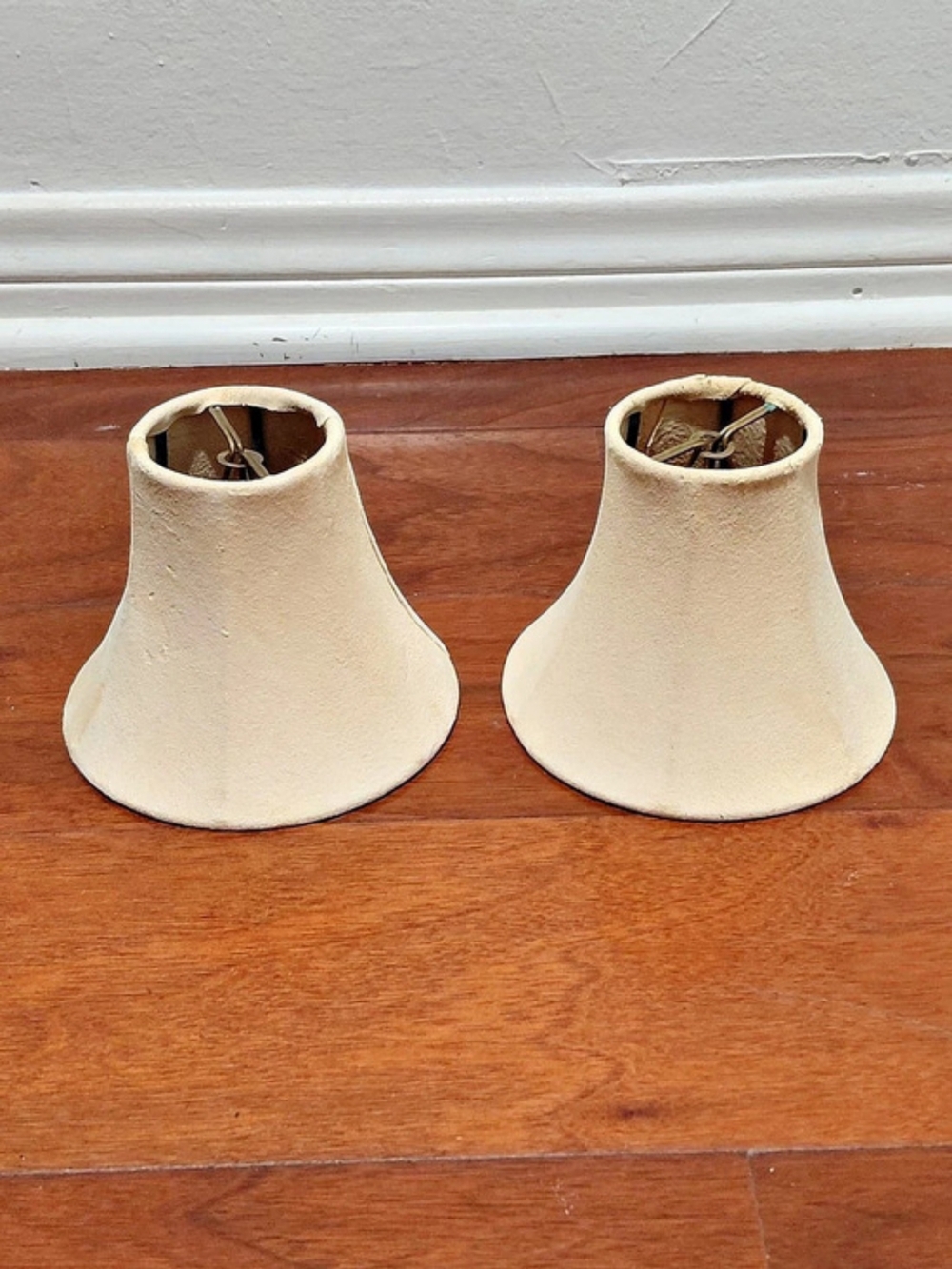 Genuine Suede Mini Lamp Shades Pair